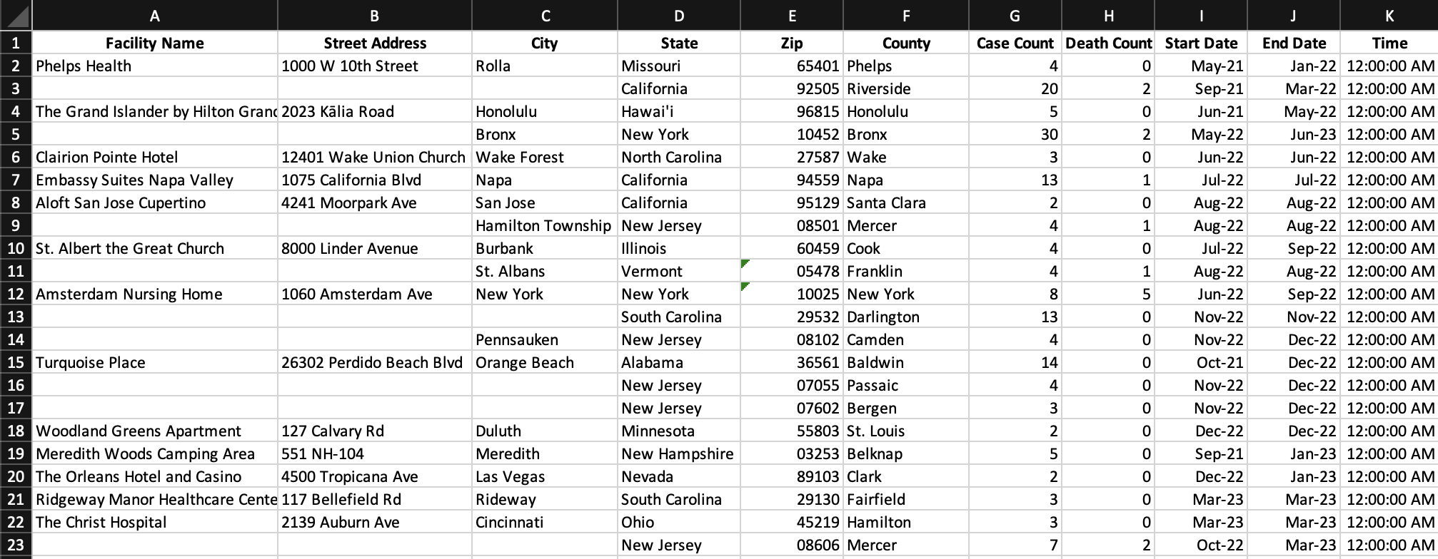 Excel Screenshot